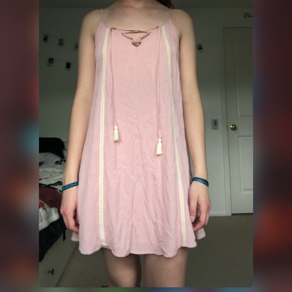 Pink tassel tie Dress